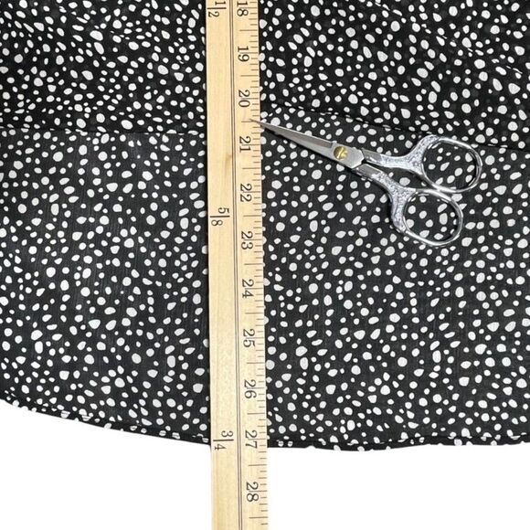 ALLSAINTS Penny Splash Top Size Small Black White Polka Dot Wrap Blouse - Picture 14 of 15